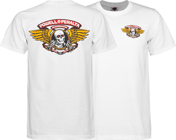 Powell Peralta Winged Ripper T-Shirt - Size: White – Universo Extremo