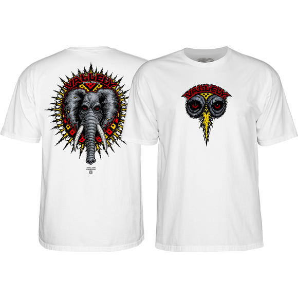 Powell Peralta Vallely Elephant T-Shirt - Size: SMALL White