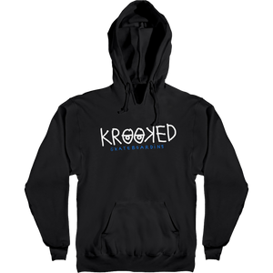 Krooked Krooked Eyes Hooded Sweatshirt - SMALL Black/White/Navy
