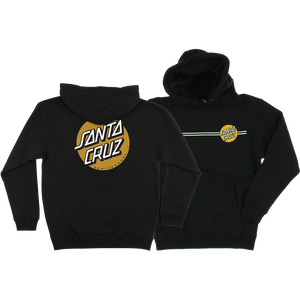 Santa Cruz Other Dot Hooded Sweatshirt - MEDIUM Black/Gold | Universo Extremo Boards Skate & Surf
