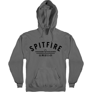 Spitfire Burn Division Hooded Sweatshirt - MEDIUM Charcoal/Black