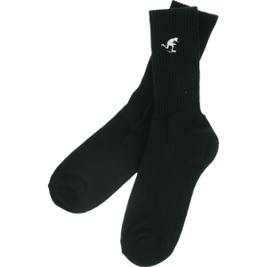 Foundation Push Crew Socks Black - Single Pair 