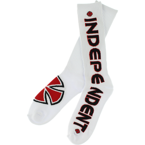 Independent B/C Tall Socks White - Single Pair 