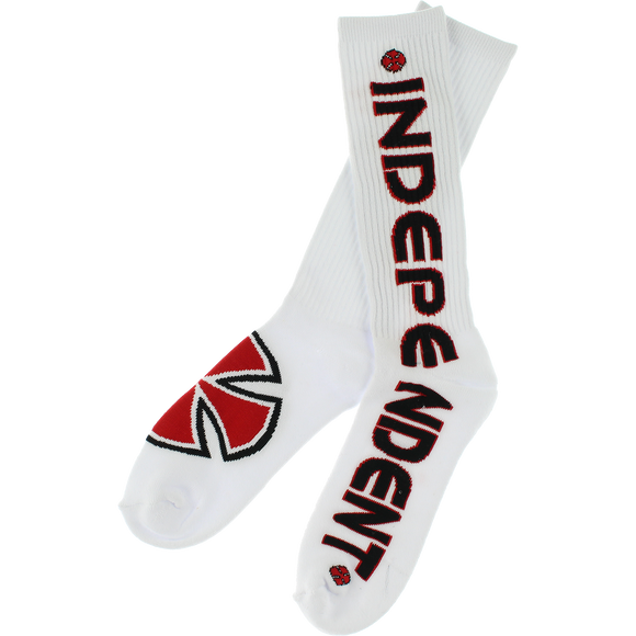 Independent B/C Tall Socks White - Single Pair 