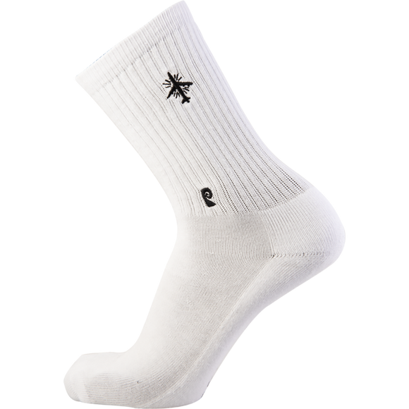 Psockadelic Holy Plane Crew Socks White/Black - Single Pair 
