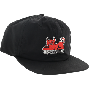Toy Machine Devil Cat Skate HAT - Adjustable Black 