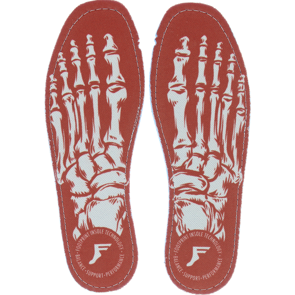 Footprint Kingfoam Skeleton Red 8-8.5 Insole | Universo Extremo Boards Skate & Surf