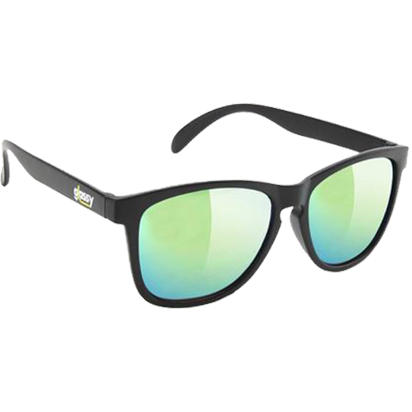 Glassy Deric Matte Black/Gold Mirror Sunglasses