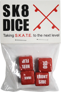 Sk8 Dice Original Game Set -Red
