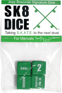 Sk8 Dice Brezinski Manual Game Set -Green