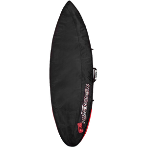 O&E Ocean & Earth Aircon Shortboard Cover 7'0" Black/Red/Grey