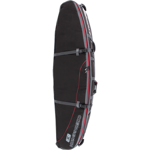 O&E Ocean & Earth Triple Wheel Shortboard Cover 7'6" Black/Red