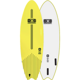 O&E Ocean & Earth Ezi-Rider Softboard 5'6" Lime Electric Yellow - Surfboard