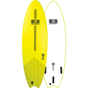 O&E Ocean & Earth Ezi-Rider Softboard 6'0" Lime Electric Yellow - Surfboard