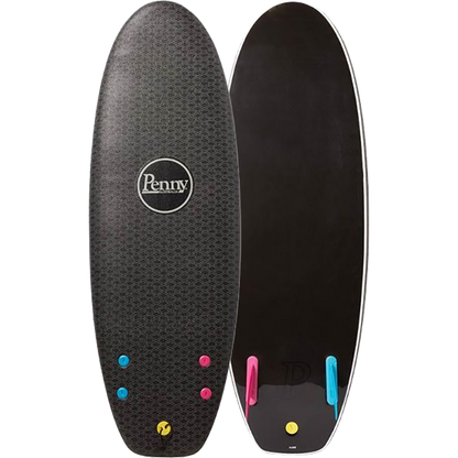 Penny Softboard 4'10" Twin Fin Nightsurf Black - Surfboard