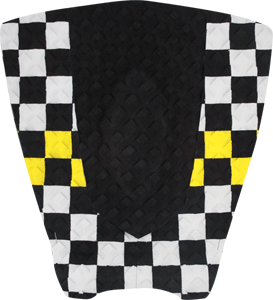 Stay Covered 3Pc Shortboard Checker - Black/White/Yellow Traction