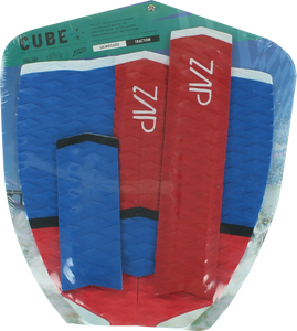 Zap Cube Tail and Arch Bar Traction Pad Set Blue/Red/White | Universo Extremo Boards Surf & Skate