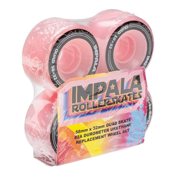 Impala Skate Wheel 58mmx32mm 82a Pink - 4 Pack