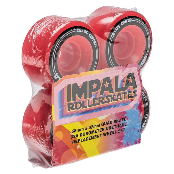 Impala Skate Wheel 58mmx32mm 82a Red - 4 Pack