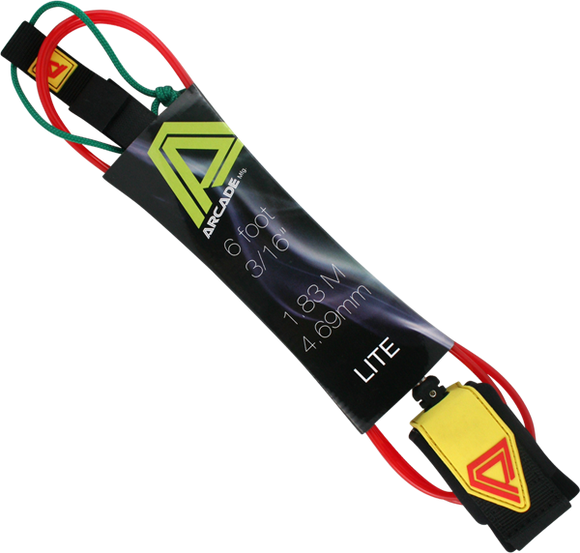 Arcade Lite 6' Surfboard Leash Rasta 4.69mm  | Universo Extremo Boards Surf & Skate