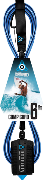 Komunity Project 6' Comp Surfboard Leash 6mm -  Blue  | Universo Extremo Boards Surf & Skate