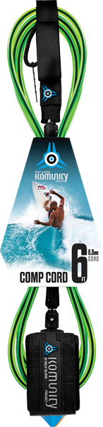Komunity Project 6' Comp Surfboard Leash 6mm -  Lime  | Universo Extremo Boards Surf & Skate