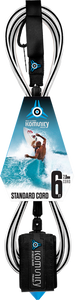 Komunity Project 6' Standard Surfboard Leash 7mm -  Black  | Universo Extremo Boards Surf & Skate