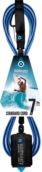 Komunity Project 7' Standard Surfboard Leash 7mm -  Blue  | Universo Extremo Boards Surf & Skate