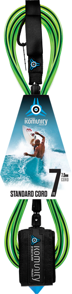 Komunity Project 7' Standard Surfboard Leash 7mm -  Lime  | Universo Extremo Boards Surf & Skate