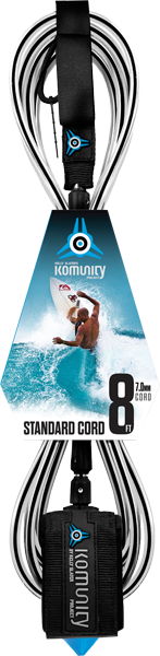 Komunity Project 8' Standard Surfboard Leash 7mm -  Black  | Universo Extremo Boards Surf & Skate