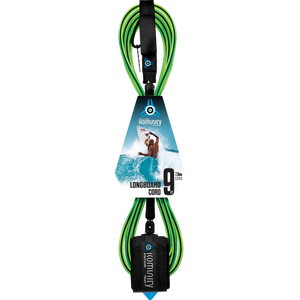Komunity Project 9' Longboard Ankle Surfboard Leash 7mm -  Lime  | Universo Extremo Boards Surf & Skate