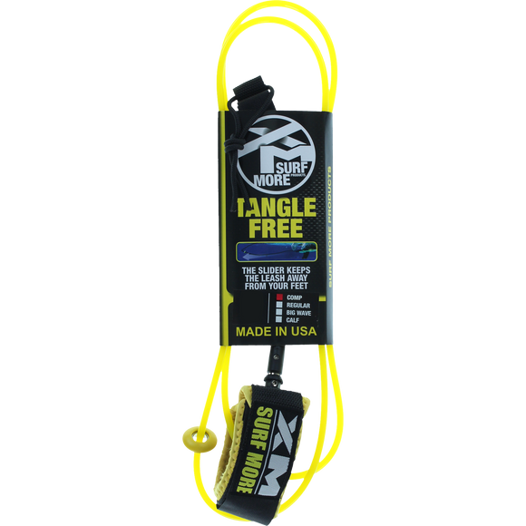Surf More XM Tangle Free Ds Complite Leash 7' Yellow