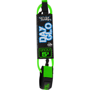 Sticky Bumps Day-Glo Grom 5' Leash Green