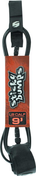 Sticky Bumps Longboard 9' Calf Surfboard Leash - Black  | Universo Extremo Boards Surf & Skate