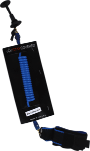 Stay Covered Coiled Body Board Leash Blue