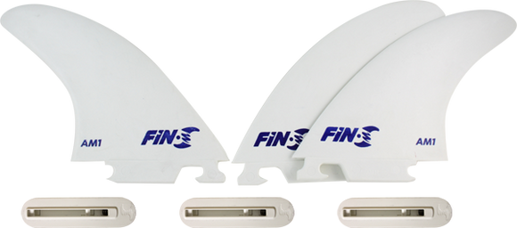 Fin-S Production Set Am-1 White 3 Fins/3 Boxes Surfboard FIN  -  SET OF 3PCS