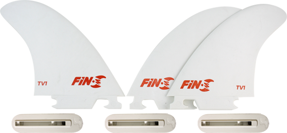 Fin-S Production Set Tv-1 White 3 Fins/3 Boxes Surfboard FIN - 3PCS KIT