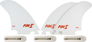 Fin-S Production Set Tv-1 White 3 Fins/3 Boxes Surfboard FIN  -  SET OF 3PCS