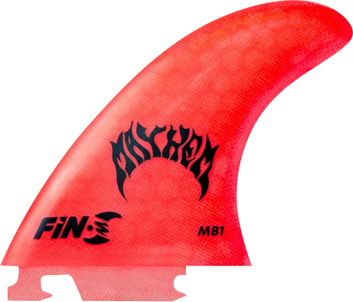 Fin-S Mb-1 Honeycomb Neon Red 3 Fins Surfboard FIN  -  SET OF 3PCS