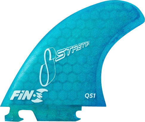 Fin-S Qs-1 Honeycomb Stretch Quad Cyan 4 Fins Surfboard FIN  -  SET OF 4PCS