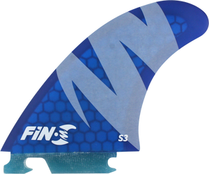 Fin-S S-3 Honeycomb Blue 3 Fins Surfboard FIN - 3PCS SET