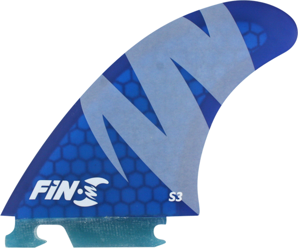 Fin-S S-3 Honeycomb Blue 3 Fins Surfboard FIN - 3PCS SET