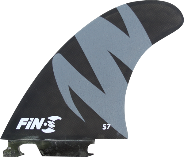 Fin-S S-7 Honeycomb Black/Grey 3 Fins Surfboard FIN  -  SET OF 3PCS