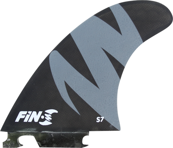 Fin-S S-7 Honeycomb Black/Grey 3 Fins Surfboard FIN  -  SET OF 3PCS