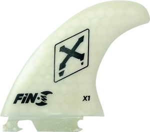 Fin-S x-1 Honeycomb White/Clear 3 Fins Surfboard FIN  -  SET OF 3PCS