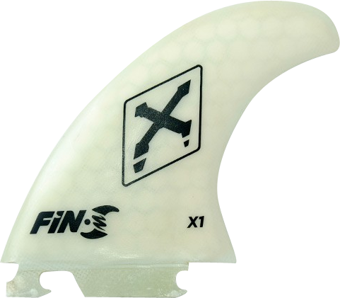 Fin-S x-1 Honeycomb White/Clear 3 Fins Surfboard FIN  -  SET OF 3PCS