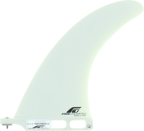 Fins Unlimited D Performance 8" White Surfboard FIN 