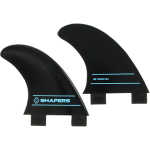 Shapers Australia S-2 Fcs Side Bite Black Set 2pc Surfboard FIN  -  SET OF 2PCS