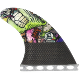 3D Darkside Carbon Full-Base 4.0 Big Mouth Surfboard FIN  -  SET OF 3PCS
