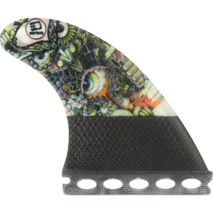 3D Darkside Carbon Full-Base 5.0 Wise Owl Surfboard FIN  -  SET OF 3PCS